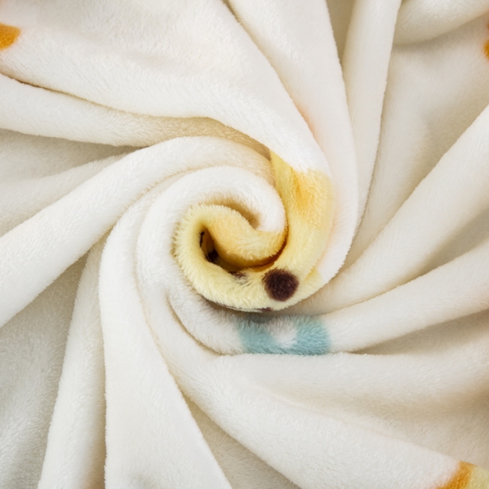 91家纺网 家纺一手货源 找家纺 恋尚羽 2025秋冬爆款印花披肩毯盖毯 奶酪