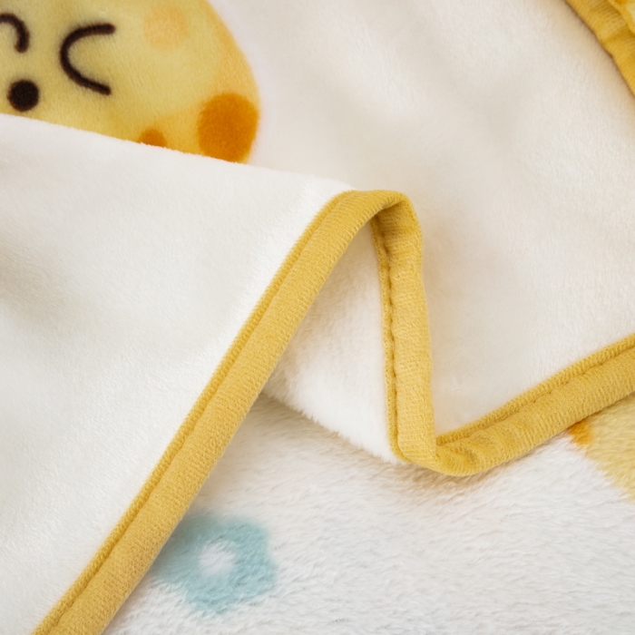 91家纺网 家纺一手货源 找家纺 恋尚羽 2025秋冬爆款印花披肩毯盖毯 奶酪