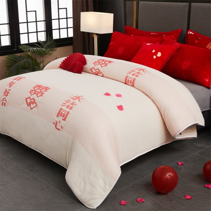 91家纺网 家纺一手货源 找家纺 （总）棉造家居 2023新款百年好合婚庆棉胎