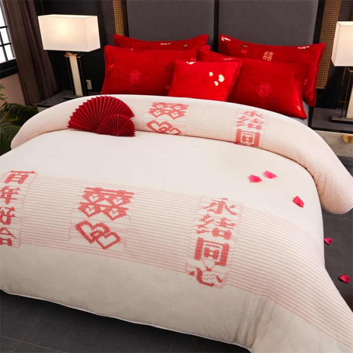 91家纺网 家纺一手货源 找家纺 （总）棉造家居 2023新款百年好合婚庆棉胎