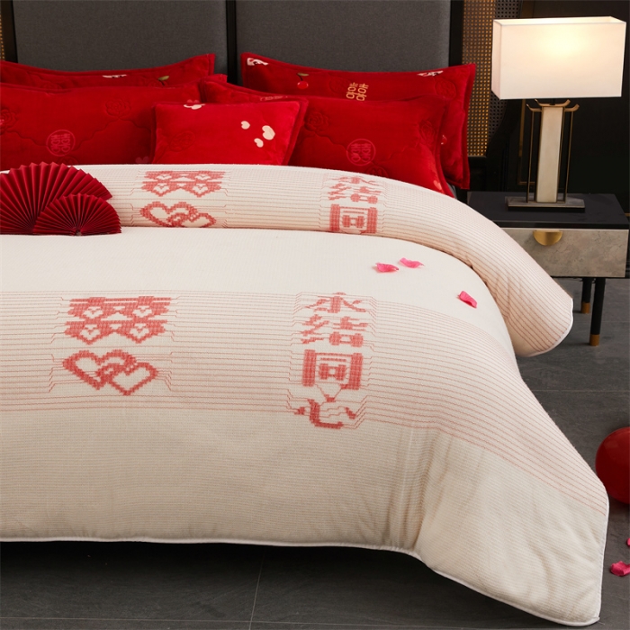 91家纺网 家纺一手货源 找家纺 （总）棉造家居 2023新款百年好合婚庆棉胎