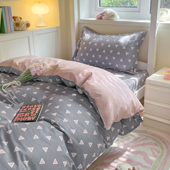 91家纺网 家纺一手货源 找家纺 铭成 2024新款全棉印花三件套 卡米尔