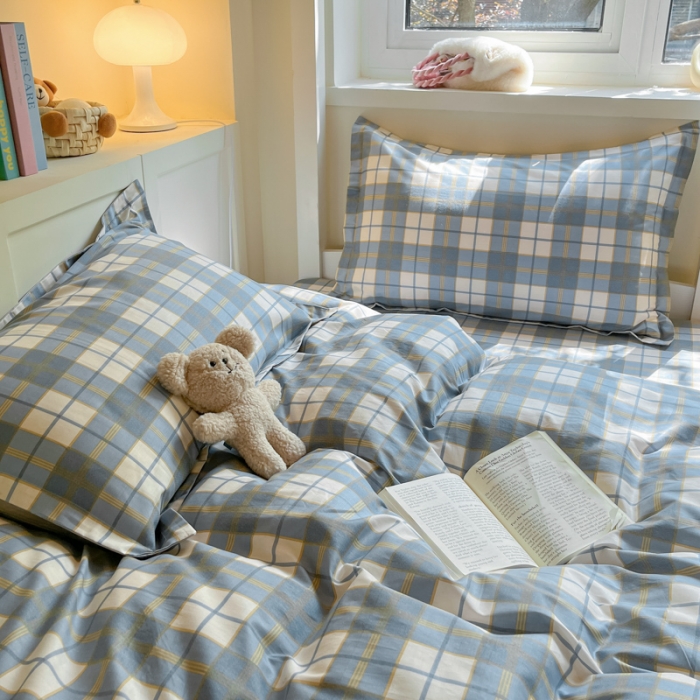 91家纺网 家纺一手货源 找家纺 铭成 2024新款全棉印花三件套 朗阁