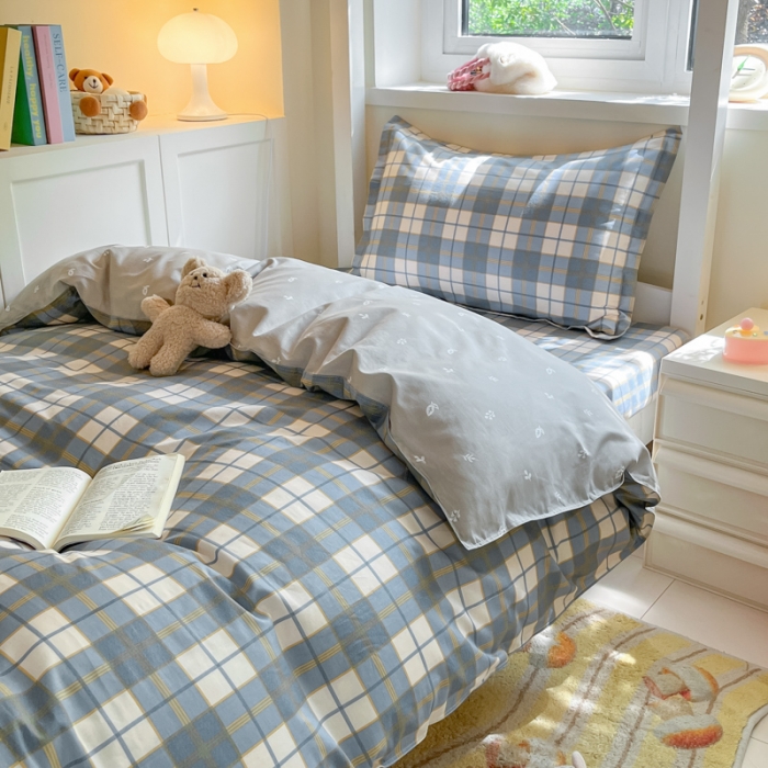 91家纺网 家纺一手货源 找家纺 铭成 2024新款全棉印花三件套 朗阁