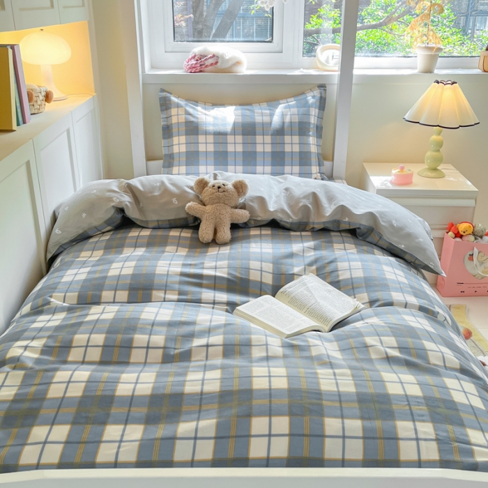 91家纺网 家纺一手货源 找家纺 铭成 2024新款全棉印花三件套 朗阁