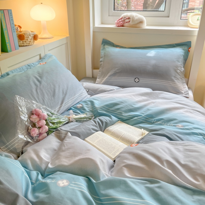 91家纺网 家纺一手货源 找家纺 铭成 2024新款全棉印花三件套 新都时尚