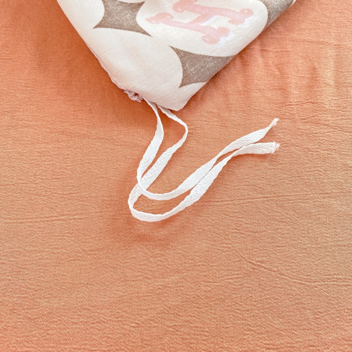 91家纺网 家纺一手货源 找家纺 红日子 2024新款水洗棉麻双层纱四件套 薇薇安