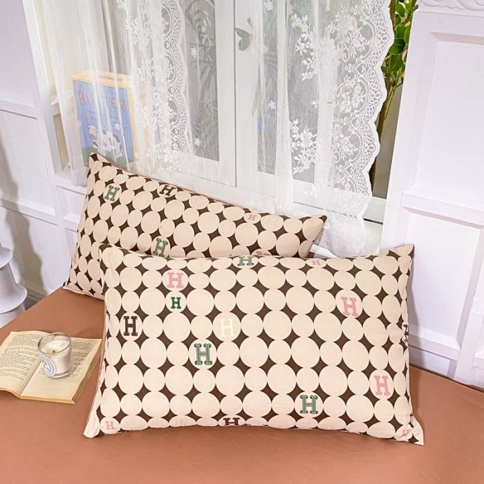 91家纺网 家纺一手货源 找家纺 红日子 2024新款水洗棉麻双层纱四件套 薇薇安