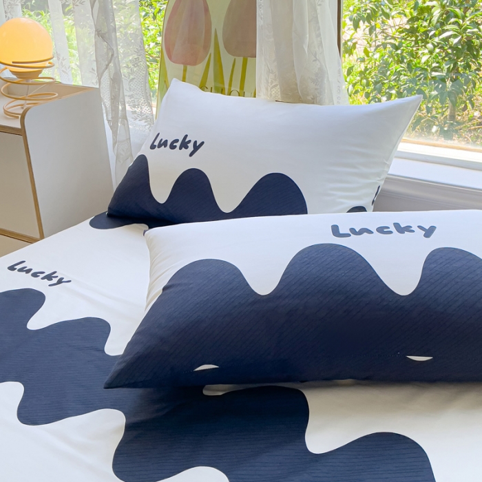 91家纺网 家纺一手货源 找家纺 金鑫汇 2023新款喷气全棉单床单 波浪世界