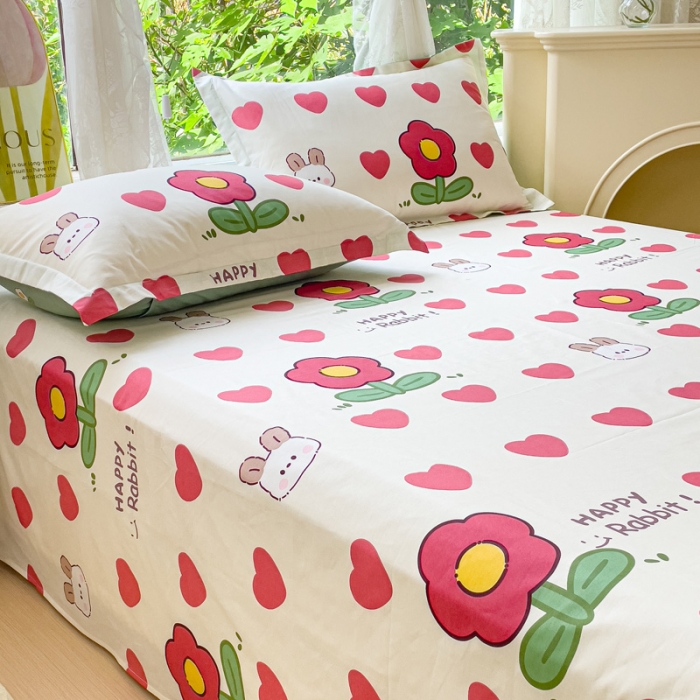 91家纺网 家纺一手货源 找家纺 金鑫汇 2023新款喷气全棉单床单 初暖