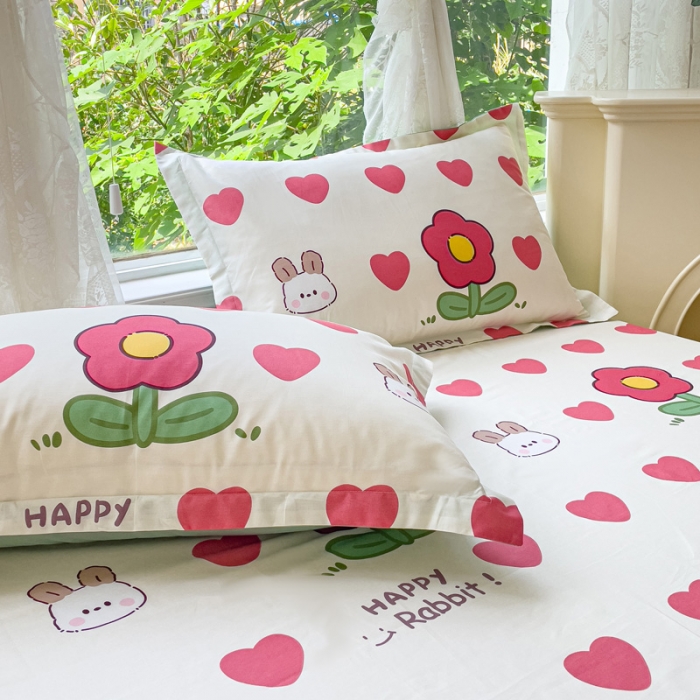 91家纺网 家纺一手货源 找家纺 金鑫汇 2023新款喷气全棉单床单 初暖