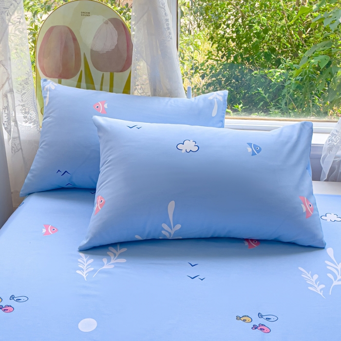 91家纺网 家纺一手货源 找家纺 金鑫汇 2023新款喷气全棉单床单 海洋世界