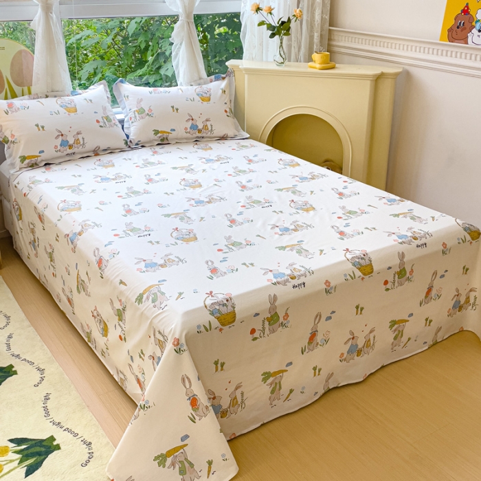 91家纺网 家纺一手货源 找家纺 金鑫汇 2023新款喷气全棉单床单 收获满满