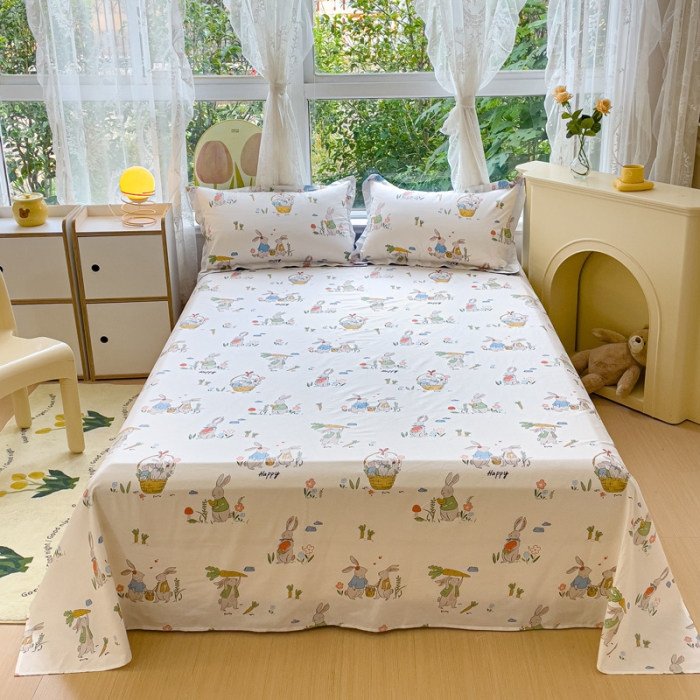 91家纺网 家纺一手货源 找家纺 金鑫汇 2023新款喷气全棉单床单 收获满满