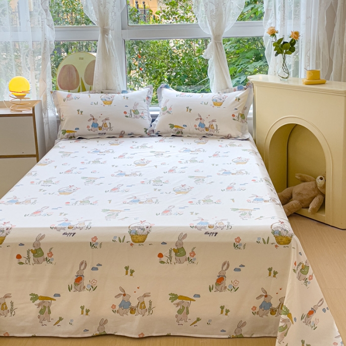 91家纺网 家纺一手货源 找家纺 金鑫汇 2023新款喷气全棉单床单 收获满满