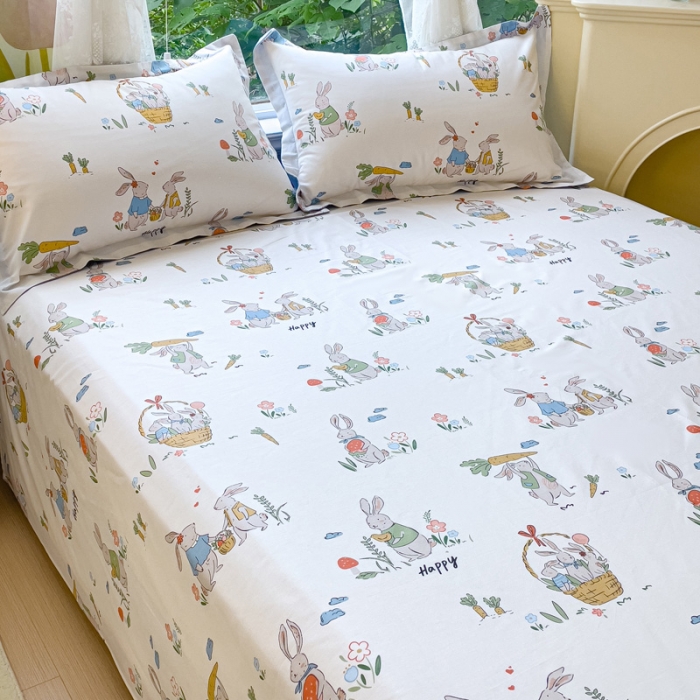 91家纺网 家纺一手货源 找家纺 金鑫汇 2023新款喷气全棉单床单 收获满满