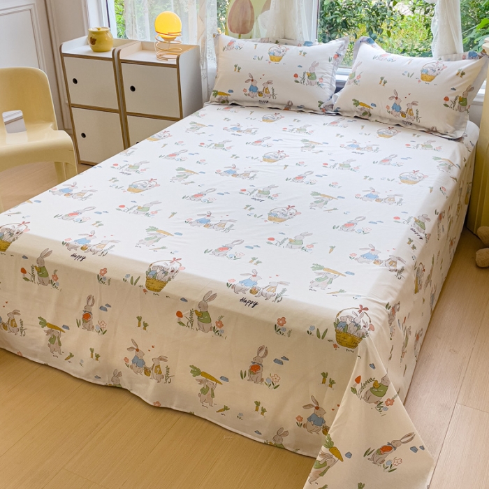 91家纺网 家纺一手货源 找家纺 金鑫汇 2023新款喷气全棉单床单 收获满满