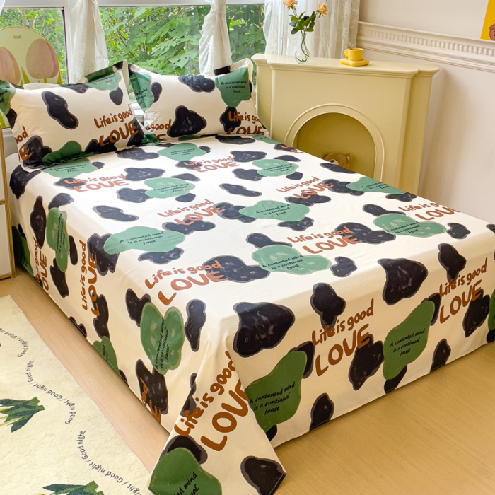 91家纺网 家纺一手货源 找家纺 金鑫汇 2023新款喷气全棉单床单 蜗居