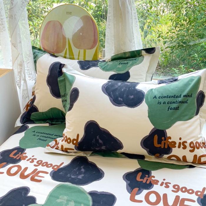 91家纺网 家纺一手货源 找家纺 金鑫汇 2023新款喷气全棉单床单 蜗居