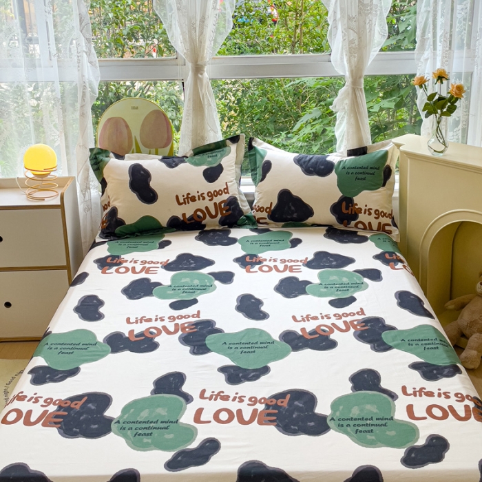 91家纺网 家纺一手货源 找家纺 金鑫汇 2023新款喷气全棉单床单 蜗居