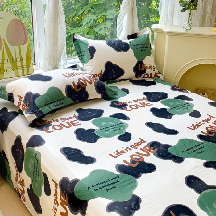 91家纺网 家纺一手货源 找家纺 金鑫汇 2023新款喷气全棉单床单 蜗居