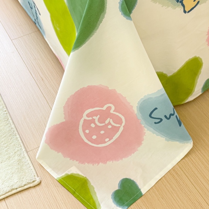 91家纺网 家纺一手货源 找家纺 金鑫汇 2023新款喷气全棉单床单 心心念念