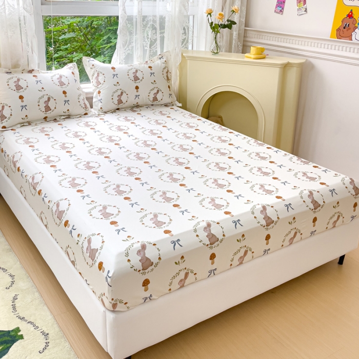 91家纺网 家纺一手货源 找家纺 （总）金鑫汇 2023新款喷气全棉单床笠