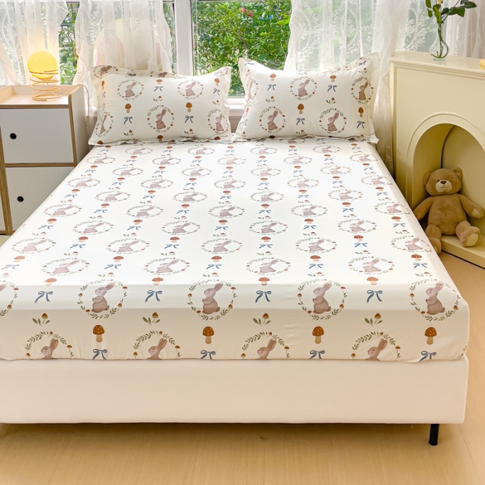 91家纺网 家纺一手货源 找家纺 （总）金鑫汇 2023新款喷气全棉单床笠