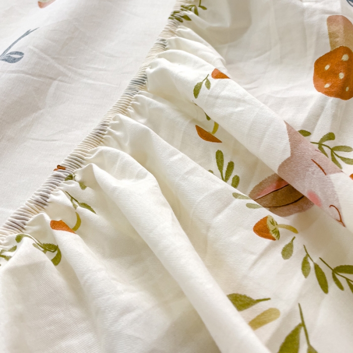 91家纺网 家纺一手货源 找家纺 金鑫汇 2023新款喷气全棉单床笠 比菲兔