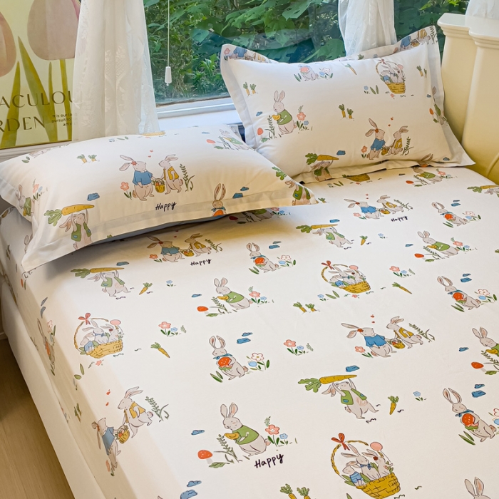 91家纺网 家纺一手货源 找家纺 金鑫汇 2023新款喷气全棉单床笠 收获满满