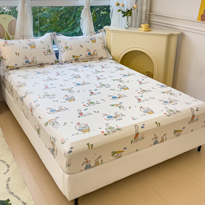 91家纺网 家纺一手货源 找家纺 金鑫汇 2023新款喷气全棉单床笠 收获满满