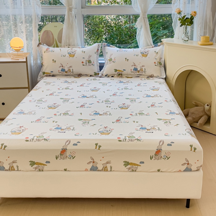 91家纺网 家纺一手货源 找家纺 金鑫汇 2023新款喷气全棉单床笠 收获满满