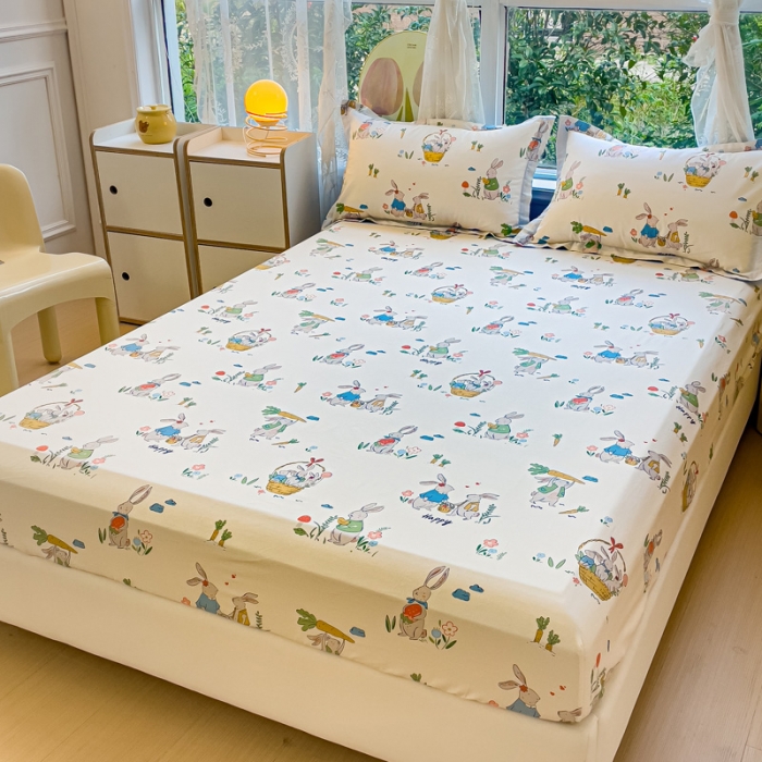 91家纺网 家纺一手货源 找家纺 金鑫汇 2023新款喷气全棉单床笠 收获满满