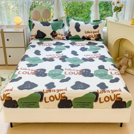 91家纺网 家纺一手货源 找家纺 金鑫汇 2023新款喷气全棉单床笠 蜗居