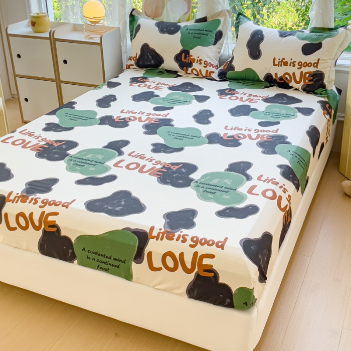 91家纺网 家纺一手货源 找家纺 金鑫汇 2023新款喷气全棉单床笠 蜗居