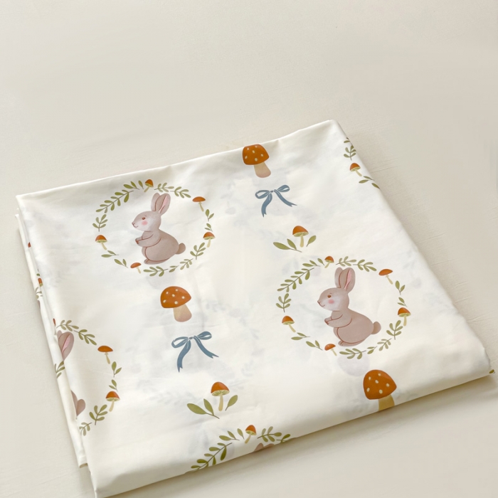 91家纺网 家纺一手货源 找家纺 金鑫汇 2023新款喷气全棉枕套一对 比菲兔