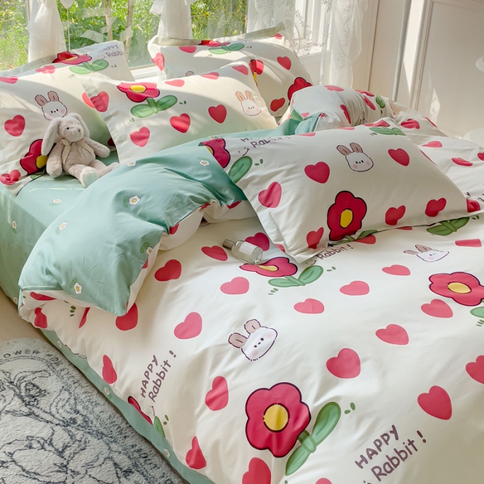 91家纺网 家纺一手货源 找家纺 金鑫汇 2023新款喷气全棉枕套一对 初暖