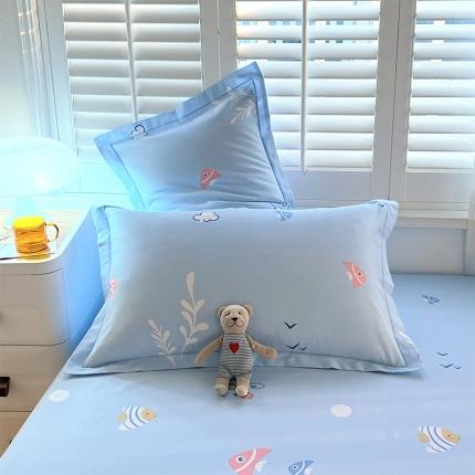 91家纺网 家纺一手货源 找家纺 金鑫汇 2023新款喷气全棉枕套一对 海洋世界