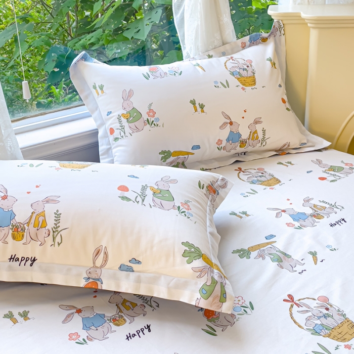 91家纺网 家纺一手货源 找家纺 金鑫汇 2023新款喷气全棉枕套一对 收货满满