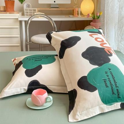 91家纺网 家纺一手货源 找家纺 金鑫汇 2023新款喷气全棉枕套一对 蜗居