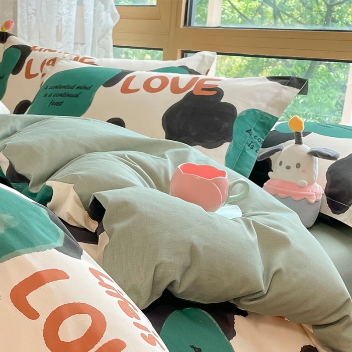 91家纺网 家纺一手货源 找家纺 金鑫汇 2023新款喷气全棉枕套一对 蜗居