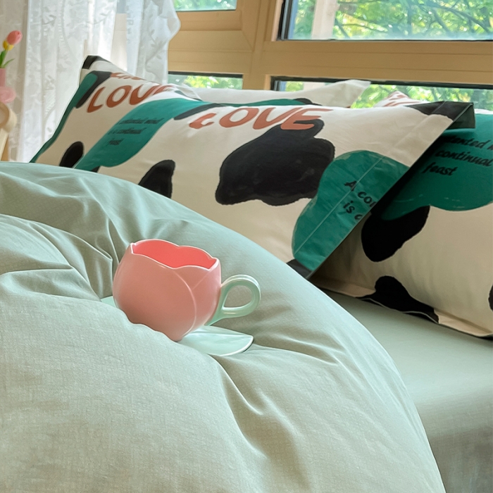 91家纺网 家纺一手货源 找家纺 金鑫汇 2023新款喷气全棉枕套一对 蜗居