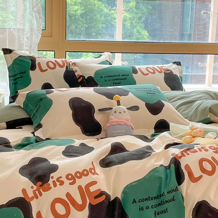 91家纺网 家纺一手货源 找家纺 金鑫汇 2023新款喷气全棉枕套一对 蜗居