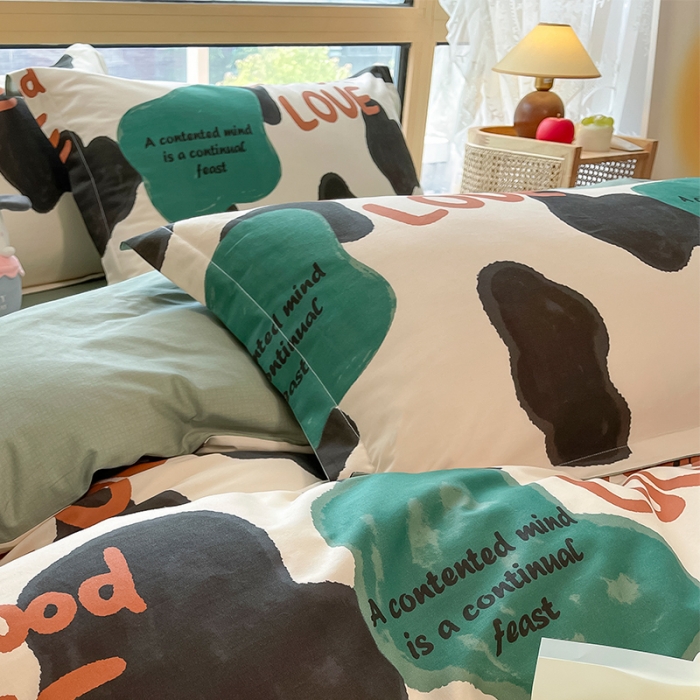 91家纺网 家纺一手货源 找家纺 金鑫汇 2023新款喷气全棉枕套一对 蜗居