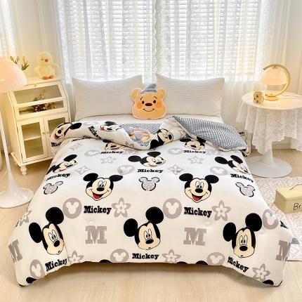 91家纺网 家纺一手货源 找家纺 （总）蝶帕 2024新款迪士尼A类针织棉豆豆绒安抚被