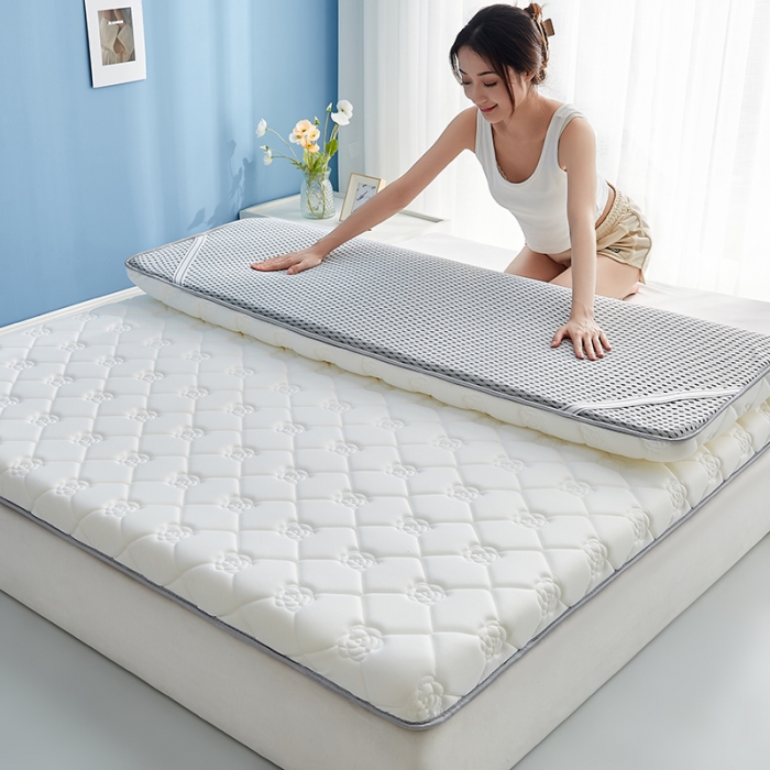 91家纺网 家纺一手货源 找家纺 （总）优莱床垫 2024新款A类针织棉绣花乳胶单边款床垫