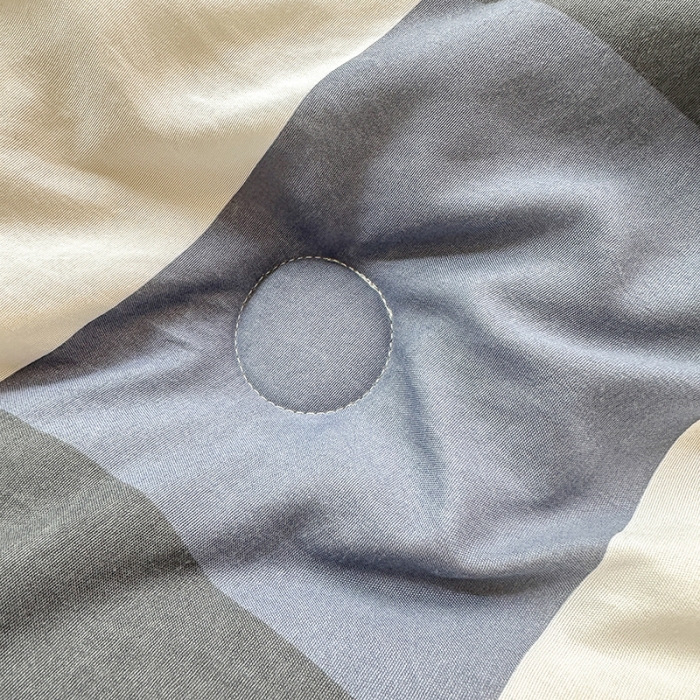 91家纺网 家纺一手货源 找家纺 森林人 2023新款A类水洗棉立体大豆被2 立体-蓝大格