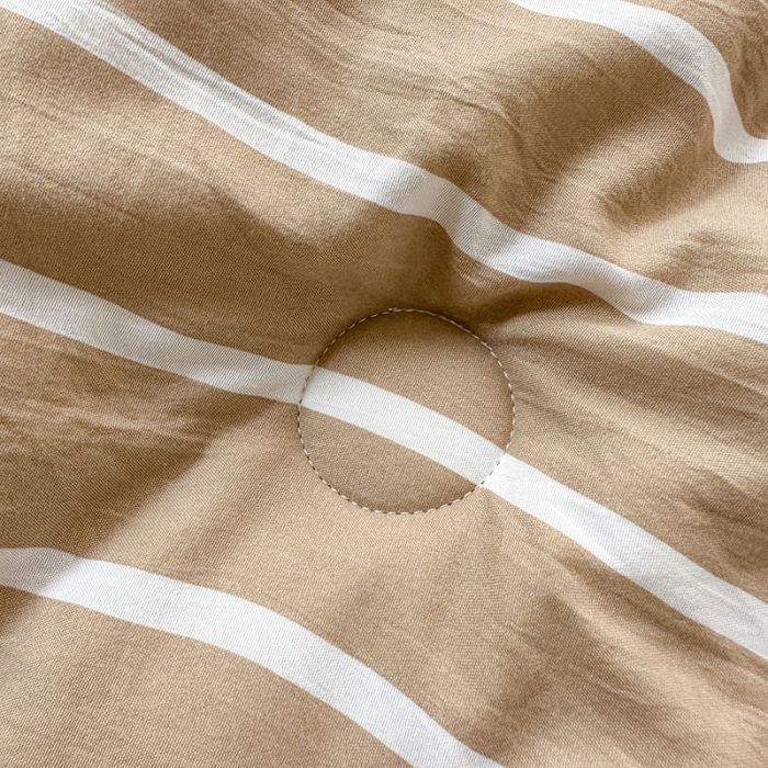 91家纺网 家纺一手货源 找家纺 森林人 2023新款A类水洗棉立体大豆被2 立体-条纹咖