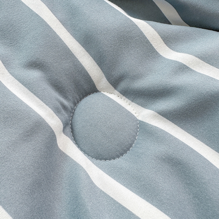 91家纺网 家纺一手货源 找家纺 森林人 2023新款A类水洗棉立体大豆被2 立体-条纹蓝