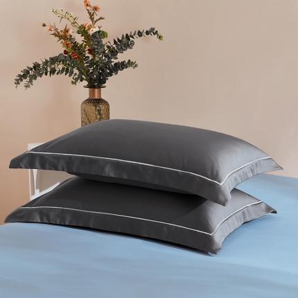 91家纺网 家纺一手货源 找家纺 丰淘 2023新款80s纯棉枕套 晴空-深灰